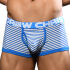 - "Almost Naked Fly Stripe Boxer - Electric Blue/White Stripes" 