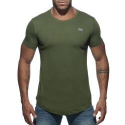  "Basic U-Neck T-Shirt - Khaki" 