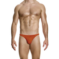 - "Curved Low Cut Briefs - Orange" 