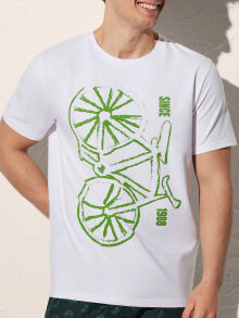 �������� "90501 - T-Shirt with Bicycle Print Blanco" 