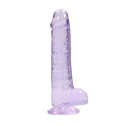 �������������-��������� "RealRock 8' Realistic Cock With Balls - Purple" 