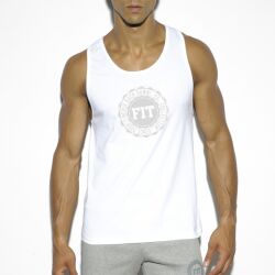 �����-���������� "Basic Cotton Fit Tank Top - White" 