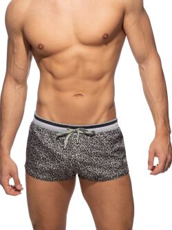 ������-����� "Leopard Stripes Swim Shorts - Charcoal" 