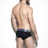 - "Flowery Waistband Briefs - Black" 