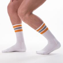 ����� "Me-Time Socks - White/Orange/Grey" (SALE!) 