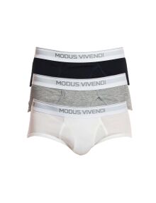 �����-����� "Staple 3-pack Fly Briefs - White/Grey/Black" (�������� 3 ��.) 