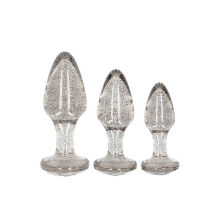 �������� ������ "Acrylic Silverchip Butt Plug Set - Silver" (�������� 3 ��.) 