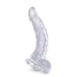 �������������-��������� "King Cock Clear - 7,5' Cock With Balls" 