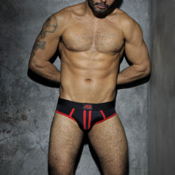 �����-����� "Stripe Fetish Briefs - Red" 