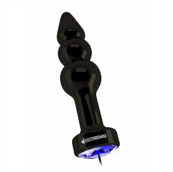 �������� ������ / ���������� "ElectroShock - E-Stimulation 3,9' Ribbed Butt Plug Black" (c ������������������) 