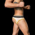 �����-����� "Backless Briefs Bond Street - White/Yellow/Black" (SALE!) 