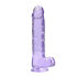 �������������-��������� "RealRock 9' Realistic Cock With Balls - Purple" 