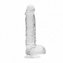 �������������-��������� "RealRock 6' Realistic Cock With Balls - Transparent" 