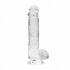 �������������-��������� "RealRock 6' Realistic Cock With Balls - Transparent" 