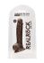 �������������-��������� "RealRock Silicone 9' Dual Density With Balls - Brown" 