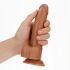 �������������-��������� "RealRock 7' Curved Realistic Dildo with Balls - Tanned" 
