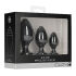 �������� ������ "Ouch! - Rippled Butt Plug Set Black" (�������� 3 ��.) 