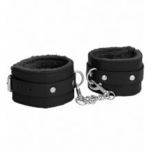 ��������� "Ouch! - Plush Leather Hand Cuffs Black" 