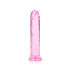 �������������-��������� "RealRock - 8' Crystal Clear Dildo - Pink" 
