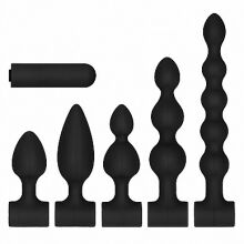 ����� ��� �������� ���������� "Ouch! - Silicone USB-Rechargeable Anal Set - Black" 