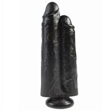�������������-��������� "King Cock - 9' Two Cocks One Hole RD Black" (�������) 