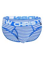 �����-����� "Almost Naked Fly Stripe Briefs - Electric Blue/White Stripes" 