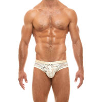 �����-����� "Floral Lace Classic Briefs - Ivory" 