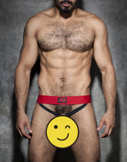 �����-����� "Fetish Cockring Double Jock - Red" 