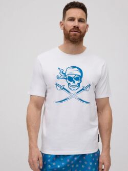 �������� "90513 T-Shirt with Pirate Skull Printed Blanco" 