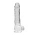 �������������-��������� "RealRock 9' Realistic Cock With Balls - Transparent" 