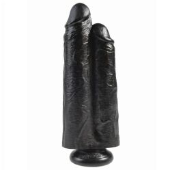 �������������-��������� "King Cock - 9' Two Cocks One Hole RD Black" (�������) 