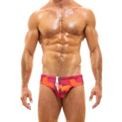 ������-����� "Recycled Camo Briefs - Camo Red" 