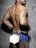 �����-����� "Double Piping Bottomless Boxer - Royal Blue" 