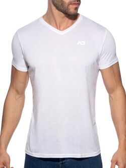 �������� "Basic V-Neck T-Shirt - White" 