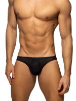�����-����� "Black Stripes Bikini Briefs - Black" 