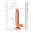 �������������-��������� "RealRock 8' Straight Realistic Dildo with Balls - Tanned" 