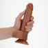 �������������-��������� "RealRock 8' Straight Realistic Dildo with Balls - Tanned" 