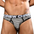 �����-����� "Almost Naked Fly Stripe Briefs Jock - Black/White Stripes" 