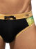 ������-����� "Side Leaves Swim Briefs - Black" 