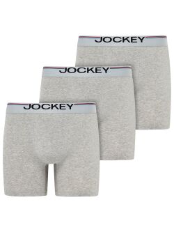�����-������� "17351733 Cotton Stretch Boxer Trunk 3 Pack - Heather Grey" (�������� 3 ��) 