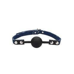 ����-��� "Ouch! - Denim Silicone Ball Gag Blue" 