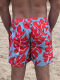 ������-����� "Leaves Medium Boardshort - Azure" 
