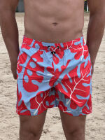 ������-����� "Leaves Medium Boardshort - Azure" 